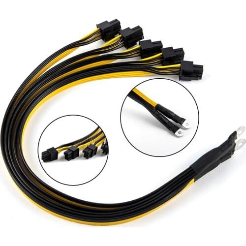 1PC S7 S9 to 5X PCI-E PCIe 6Pin GPU Graphics Card Splitter Power Cable BTC Miner S11