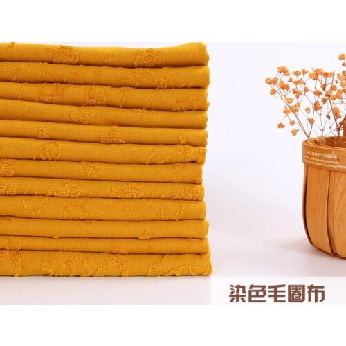 Cotton Jersey Fabric Terry Jacquard Spring Tie-dye Sweater 50*165cm Printed Cartoon Plain 100% Cotton Knitted