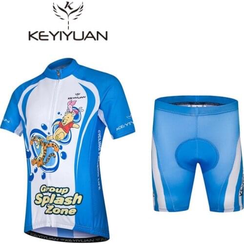 Keyiyuan Children Cycling Jersey Sets 2017 Summer Sport Road Bike Cycling Clothing Ropa Ciclismo Kids mtb Bicycle Sportswear