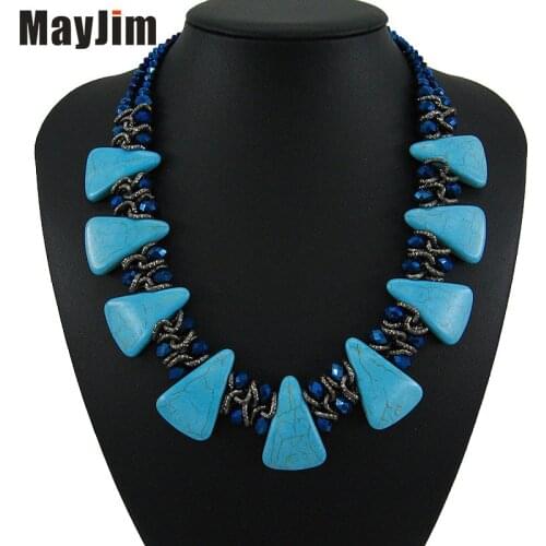 Statement Fashion Necklace Women 2019 Vintage Collar Gun black Chain Double Bead Crystal Choker Necklaces & Pendants Bijoux