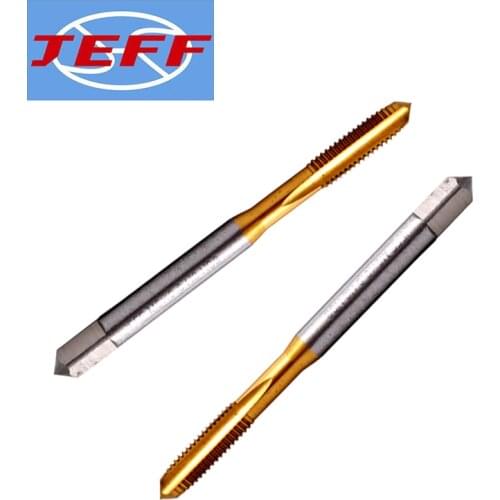 JEFF HSS Metric With TIN Hand Tap M2 M2.5 M3 M4 M5 M6 M8 M10 M12 0.4 X0.45 X0.5 X0.7 X0.8 X1.25 X1.75 Machine Screw Thread Taps