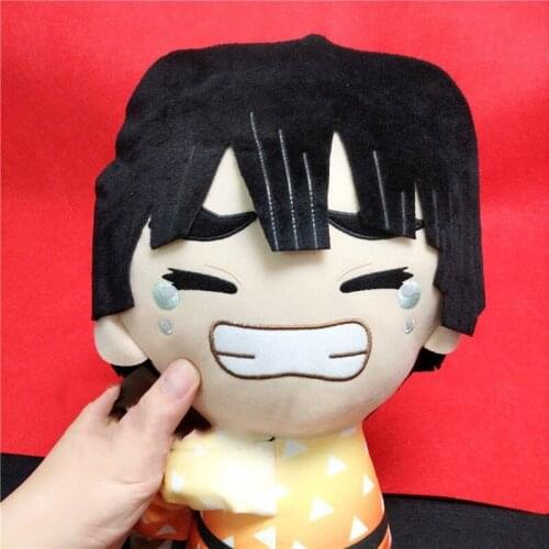 Stuffed Crying Zenitsu Plush Doll Toys Anime Demon Slayer Agatsuma Zenitsu Cute Soft Pillow Collectibles Gift Sabito Pendent Toy
