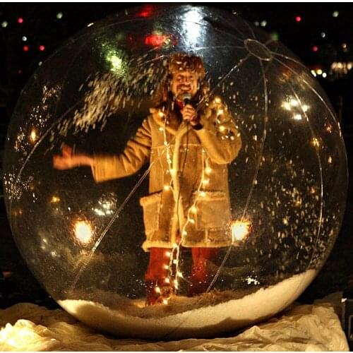 Inflatable Snow Globe Decoration Ball .Transparent Snowball, Hot Sale Inflatable Christmas PVC Balloons
