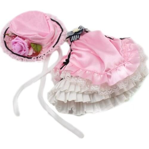Outfits for Blyth doll Princess style Lace dress flower hat dramatic suit for 1/6 bjd icy dbs
