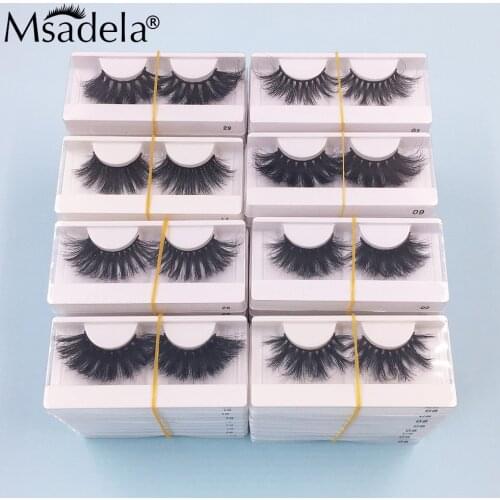 Mink Eyelashes Bulk 30 Pairs 3D Mink Hair False Eyelash Wispy Lashes Wholesale Messy Long Mink Eyelashes With Packaging Makeup