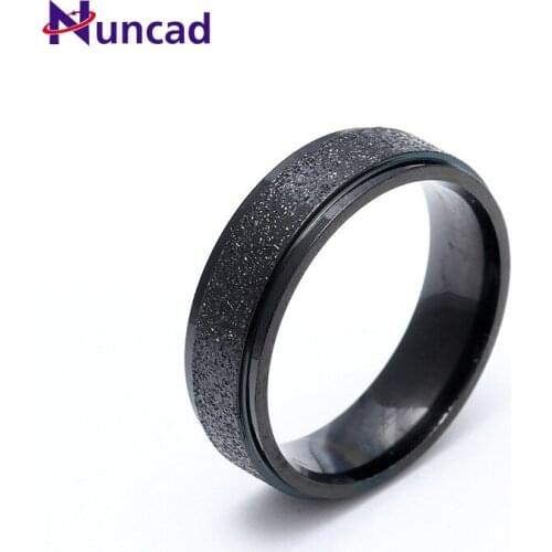 New Fashion SimpleTitanium Steel Matte Matte Smooth Comfortable Inner and Outer Arc 6mm Ring Accessories