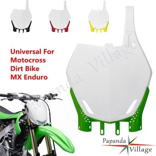Motocross MX Enduro Dual Sport Front Number Plate For Honda Yamaha Kawasaki SX SXF XCF 125 250 350 450 KX450F KX250F KLX110