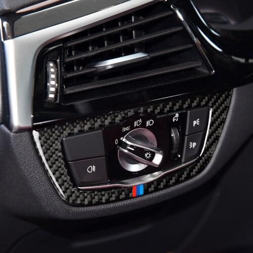 It Is Suitable For BMW G01 The Carbon Fiber Headlamp Switch Button Decoration Paste - BMW Color
