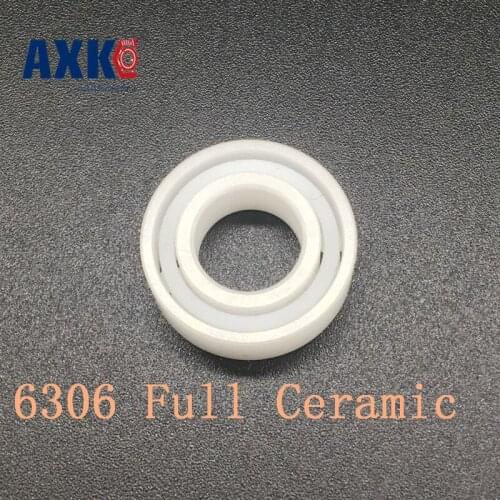 2019 New Direct Selling Axk 6306 Full Ceramic Bearing ( 1 Pc ) 30*72*19 Mm Zro2 Material 6306ce All Zirconia Ball Bearings