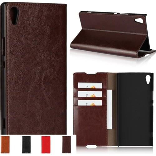 Deluxe leahter case For Sony Xperia XA1 / XA1 Ultra , Flip Cover Protective Case capa fundas coque
