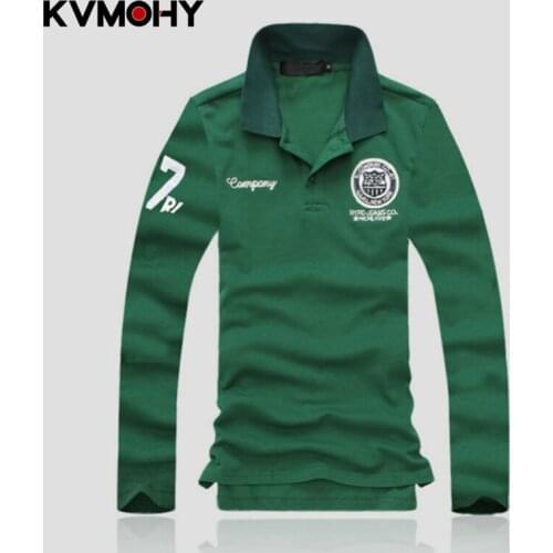 Long-sleeve Polo Shirt Men Fashion Stripe Polo Male Turn-down Collar Camisa Polo Masculina Plus Size Polos Hombre 4XL 5XL