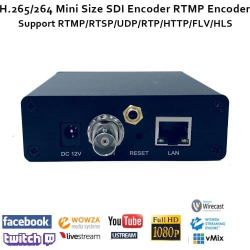 ESZYM H.265/H.264 SDI Video Encoder support HD-SDI 3G-SDI support RTMP for live broadcast like wowza,fms,youtube