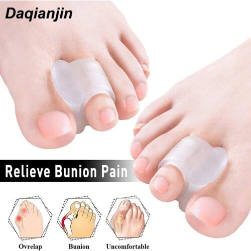 2pcs Silicone Gel Toe Separator Orthopedic Supplie Hallux Valgus Bunion Spacers Feet Adjuster Thumb Corrector Foot Care Tool