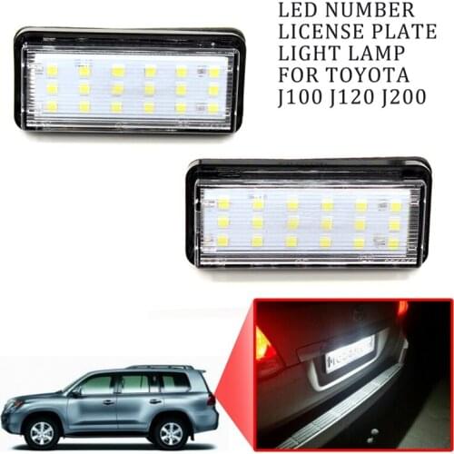Pcmos Led Number License Plate Light Lamp Fit For Toyota J100 J120 J200 Land Cruiser Prado Car Light Decorative Lamp 12V 2019