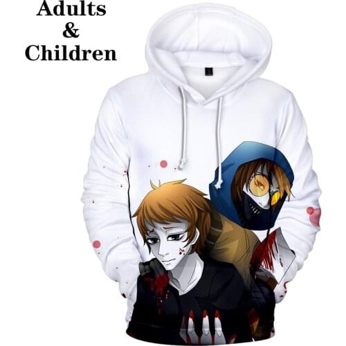 Streetwear Sweatshirts Creepypasta 3D Hoodies Men Women Long Sleeve Harajuku 3D Hooded Boy Girl Kpop Mens Pullover Oversized