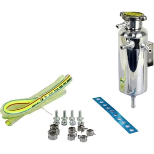 Universal Car Engine Radiator Cooling Water Aluminum Catch Can Coolant Tank Bottle Reservoir