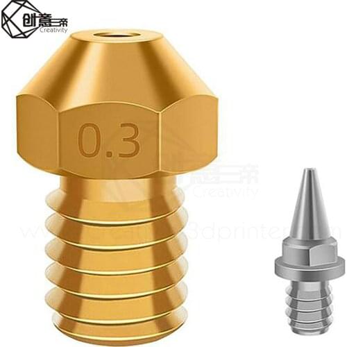 3D Printer Parts Upgraded Airbrush Nozzle Adapter Set 0.2/0.3/0.4/0.5mm Removable Stainless Steel Tips For E3D V6 Hotend 1.75mm