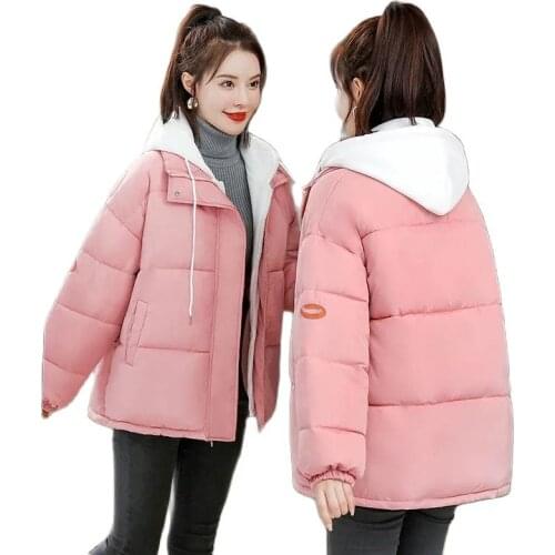 Female Two-piece Down Padde Jacket 2021 Women Winter New Thick Korean Hundred Towers Version Of Loose Padded Jacket Student Coat