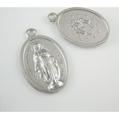 100pcs of Catholic Parts Miraculous Rosary Medal Pendant