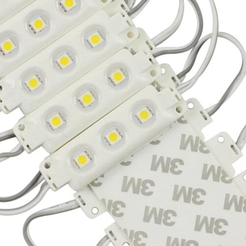 1000pcs/lot 3LEDS 5050 injection led modules 12V with fog lens Waterproof IP65 1.5W white LED sign shop banner