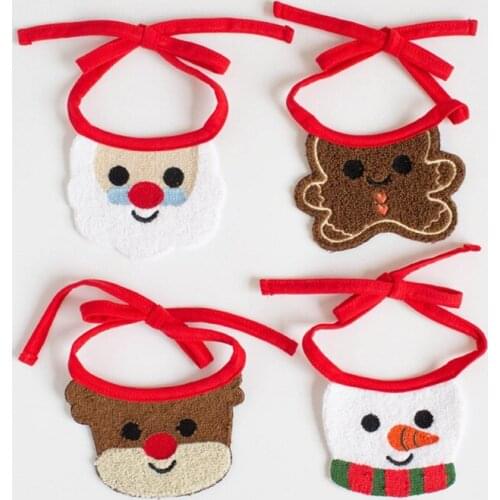 2021 Dog Cat Christmas Bandana Classic Buffalo Plaid Pet Cute Scarf Triangle Green Red Bibs Kerchief For Small Medium Large Pets