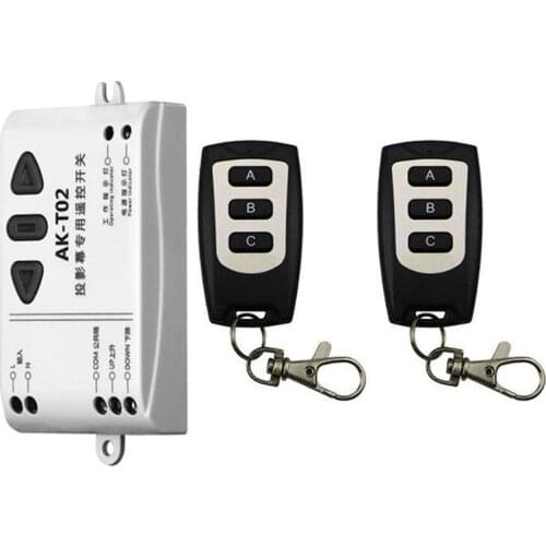 AK-T02 Wireless Remote Control + Front Controller for Electric Projector Screens Electric Curtains/Tower Garage Door