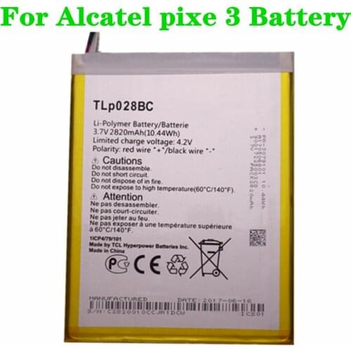 2820mAh TLP028BC TLp028BD Battery For Alcatel Tab pixe 3 Phone Tablet Replacement Battery