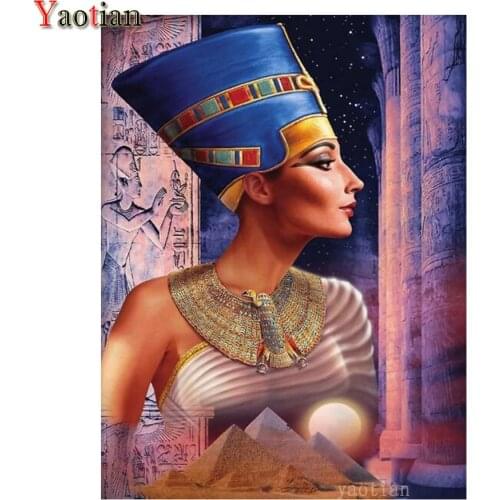 Diamond Embroidery Mosaic Egypt Queen Pyramid Full Drill 5D DIY Diamond Painting Handicraft Needlework Cross Stitch Kit Decor