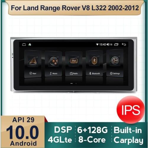 Android 10 Octa Core Car Stereo Radio For Land Range Rover V8 L322 2002-2012 Auto Multimedia Video Player 6GB 128GB Carplay DSP