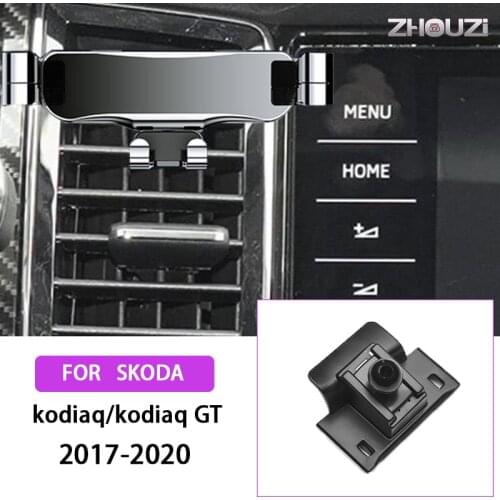 Car Mobile Phone Holder For Skoda Kodiaq GT 2017 2018 2019 2020 Air Vent Mounts GPS Stand Gravity Navigation Bracket Accessories