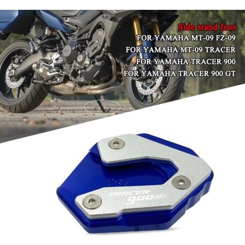 For YAMAHA FZ-09 MT-09 Tracer 900 GT XSR900 SXR 900 Motorcycle CNC Kickstand Foot Side Stand Extension Pad Support Plate Enlarge
