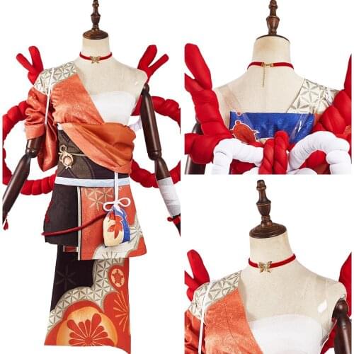 Genshin Impact Yoimiya Cosplay Costume Outfits Halloween Carnival Suit