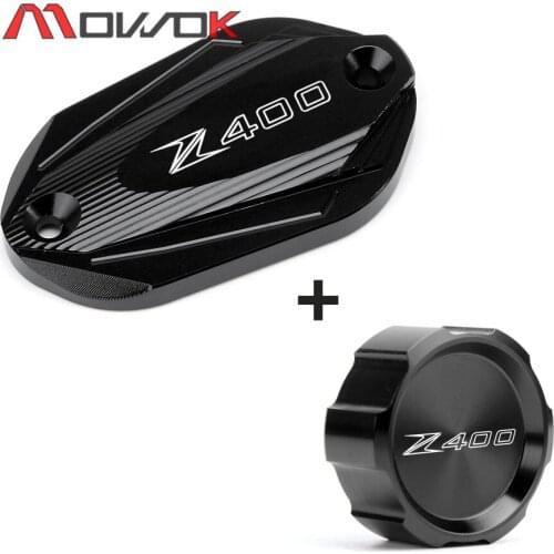 Hot sale Motorcycle For KAWASAKI Z400 z400 2019 2020 CNC Front & Rear brake Fluid Cylinder Master Reservoir Cover Cap