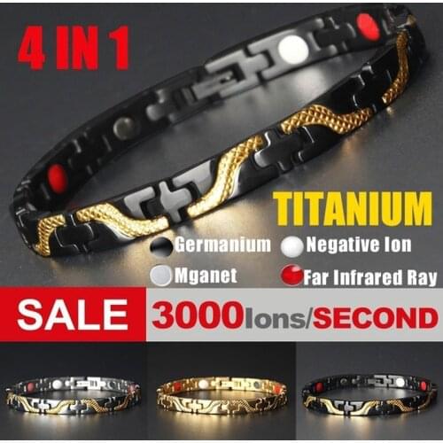 Magnetic Dragon Graining Twisted Cross Bracelet for Women Power Therapy Magnets Health Magnetic Bracelets Bangle Men Weight Lose