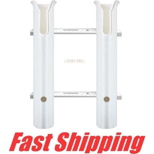 Marine Plastic nylon fishing rod holder 2 Tubes Link White fishing rod socket support for fishing box kayak boat yacht