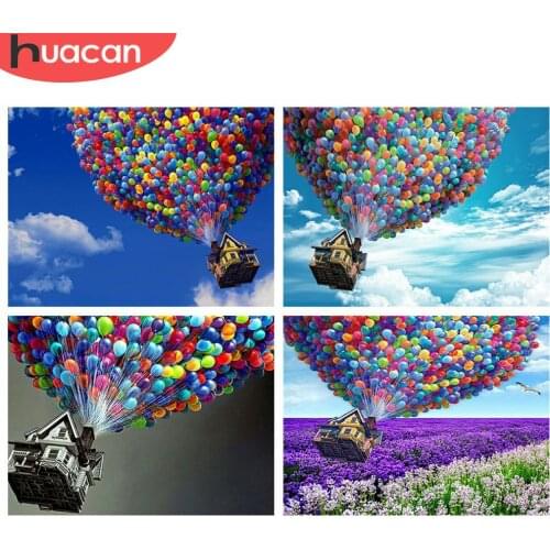 HUACAN 5d Diamond Painting Balloon Home Decor Craft Kit Full Square/Round Diamond Embroidery Landscape DIY Mosaic Handicraft