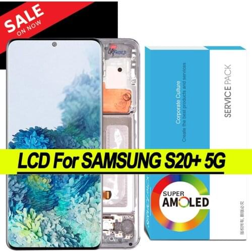 Original Super Amoled LCD For Samsung Galaxy S20+ 5G LCD SM-G986, SM-G9860,Display Touch Screen Digitizer Replacement Repair