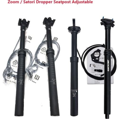 SATORI Zoom Dropper Seatpost Adjustable travel 100 125mm air Internal External Manual Cable Remote Routing 30.9 31.6 33.9 34.9