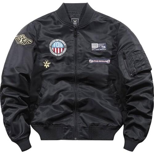 SHOUAI Men's Jackets Pilots