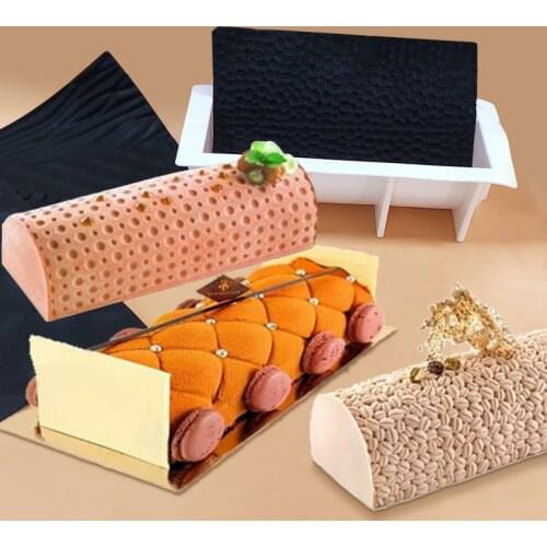 Meibum Silicone Cake Molds Main Model and Texture Mat Set Fondant Moulds Mousse Dessert Bakeware Pastry Decorating Tools