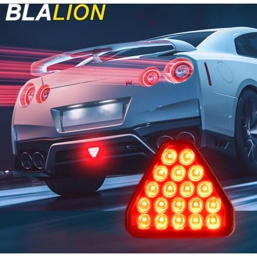 Led Car Rear flashing brake light Auto strobe lights Signal Lamp Extra Modified Warning Lights Anti Collision Triangel Taillight