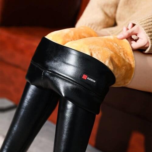 Winter Warm 700g Thick Velvet Wool Fleece Ladies Leggings women Trousers Lambskin Cashmere Pants For Women leggings Pants