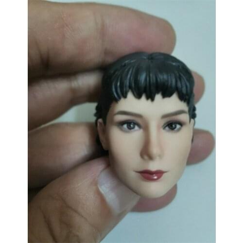 1/6 Soldier Head Sculpture Roman Holiday Audrey Hepburn Beauty Head Sculpture Suitable for plastic body DIY Accessories