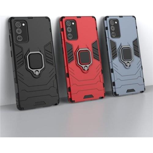 10pcs/lot Ring Car Holder Case For Samsung Galaxy Note 20 10 Plus M01 A41 A01 A81 A91 S10Lite M60S M80S 2 in 1 Armor Cover