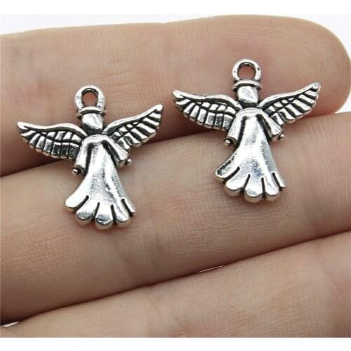 10pcs 20x20mm Guardian Angel Pendants Angel Charm Guardian Angel Pendants DIY For Jewelry Making