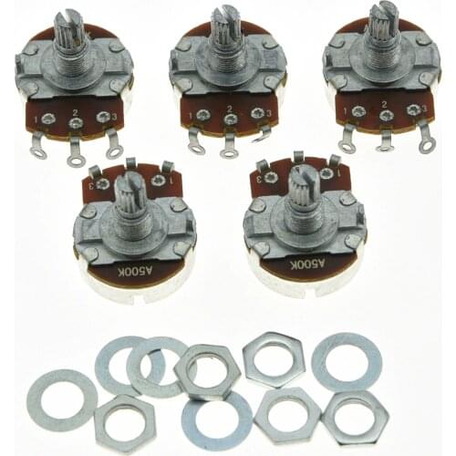 10x A500K Large Audio Guitar Pots with Short 15mm Shaft 500K Potentiometers