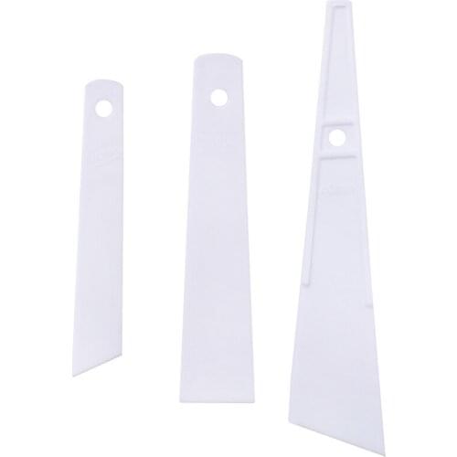 12PCS 20/30/40MM Leathercraft Gumming Glue Gluing Tool Plastic Crafts Carving Leather DIY Handmade Gumming Board Smear Glue Tool