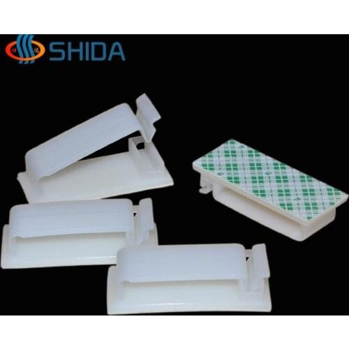 20PCS/Lot FC-40 White and Black 3M Self Adhesive Cable Clamp Cable Drop Wire Holder Wall Mounted Clip