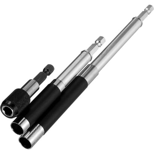 3pcs 1/4" Hex Magnetic Impact Screwdriver Set 60/80/120mm Screw Bit Holder Quick Release Socket Extension Bar Hand Tool