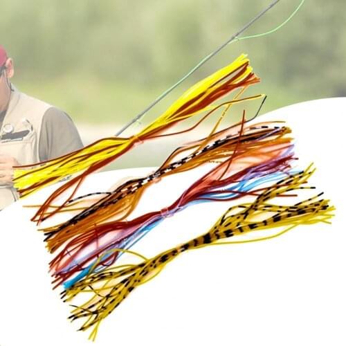 4Pcs 13cm Mixed Color Fishing Luminous Silicone Lines Strong Artificial Fish Bait Lure Line Tackle Tool Accessories